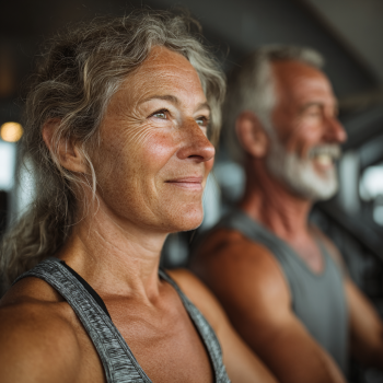 Adultos mayores haciendo ejercicio